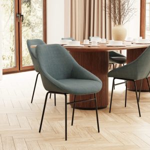 bistro chair blue fabric
