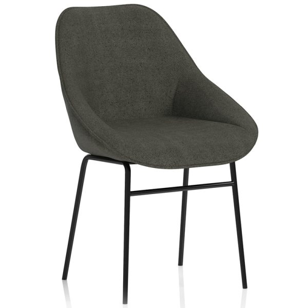 bistro chair charcoal fabric