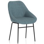 bistro chair blue fabric