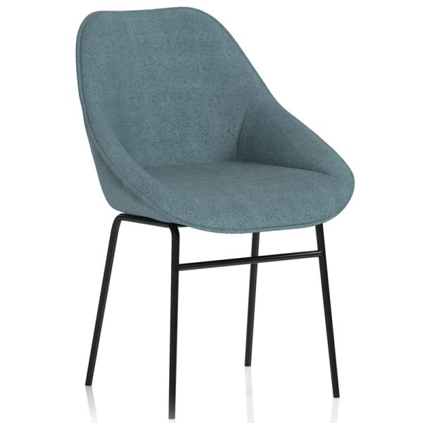 bistro chair blue fabric