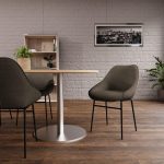 bistro chair charcoal fabric
