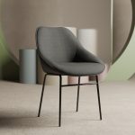 bistro chair charcoal fabric