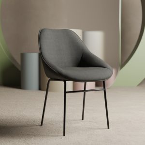 bistro chair charcoal fabric