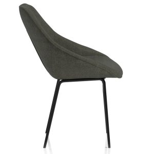 bistro chair in charcoal fabric