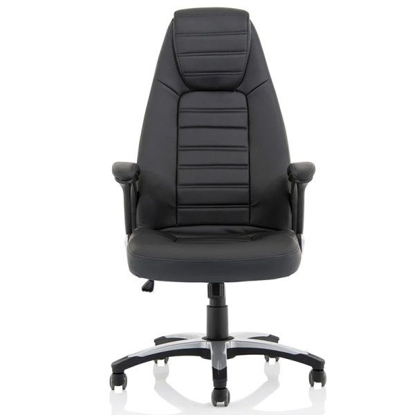 black leather office chair