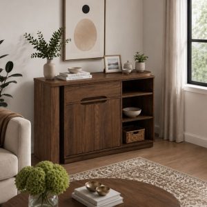 foldaway desk walnut in home office
