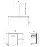foldaway desk dimensions