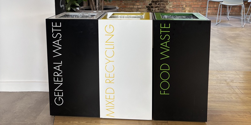 office recycling bins