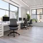 wipeable PU office chairs in office