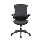 wipe clean office chair in black PU upholstery