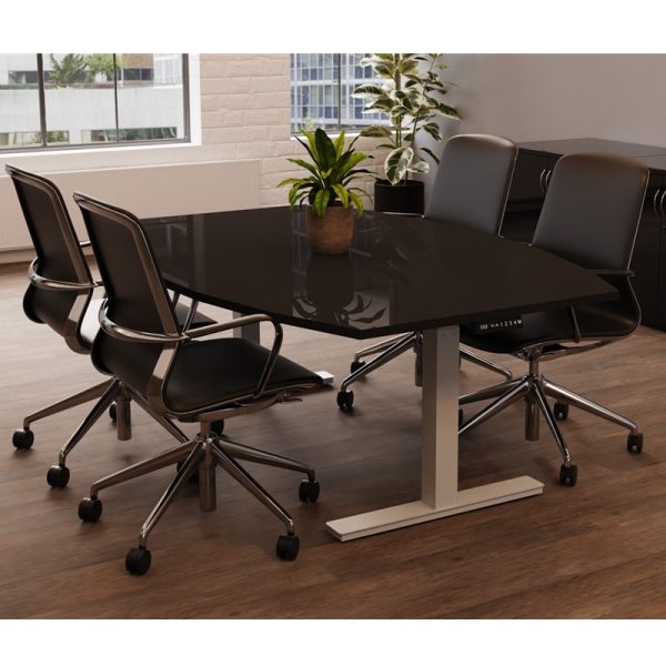 high gloss height adjustable boardroom table