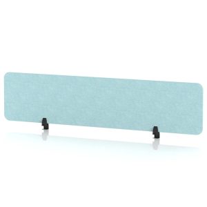 acoustic desk screen light blue