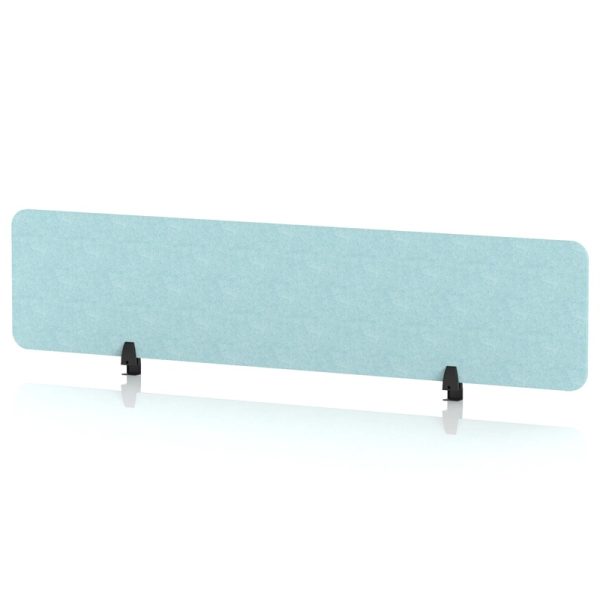 acoustic desk screen light blue