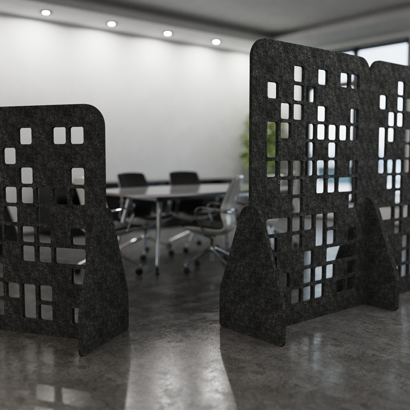 acoustic office screen black in office