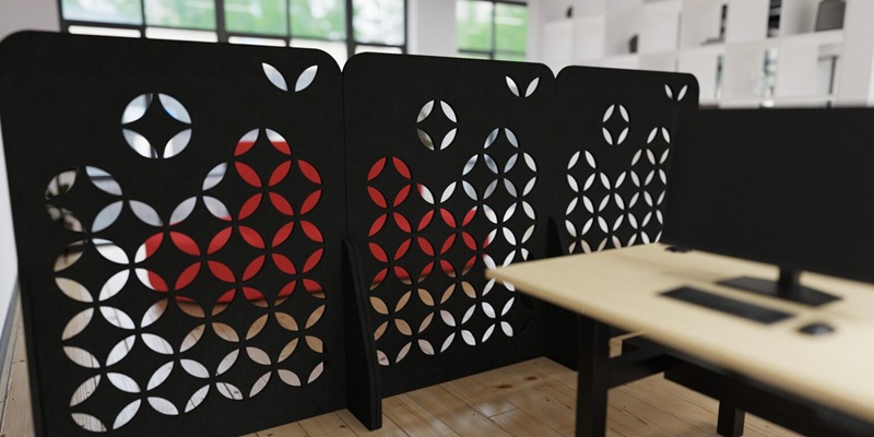 acoustic floor standing office screens