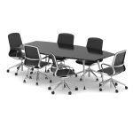 boardroom table with meeting chairs bundle