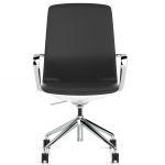 contemporary office chair black with chrome base