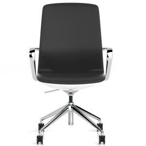 contemporary office chair black with chrome base