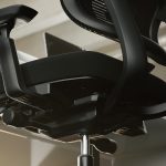 ergonomic office chair close up of under seat