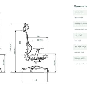 ergonomic office chair dimensions