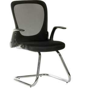 executive mesh office visitor chair with chrome cantilever frame