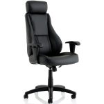 executive office chair black faux leather