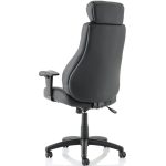 executive office chair in black faux leather