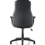 executive office chair in black faux leather