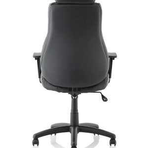 executive office chair in black faux leather