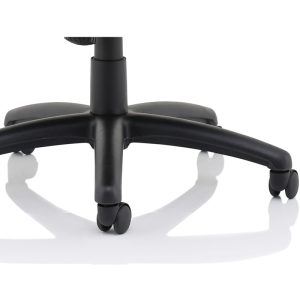 executive office chair in black faux leather