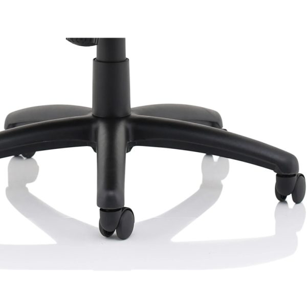 executive office chair in black faux leather