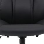 executive office chair in black faux leather