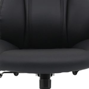 executive office chair in black faux leather