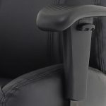 executive office chair in black faux leather
