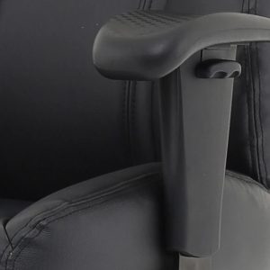 executive office chair in black faux leather