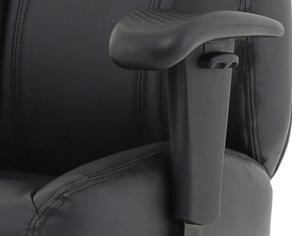 executive office chair in black faux leather