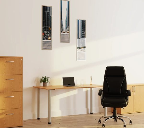 executive office chair black by office desk