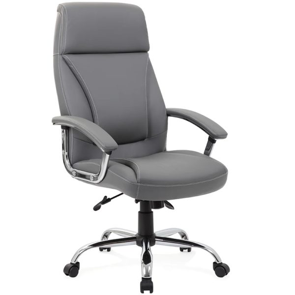 executive office chair grey leather