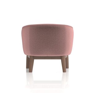 fabric accent chair in pink fabric