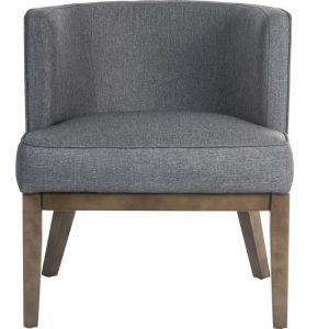 grey fabric accent chair