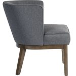 grey fabric accent chair