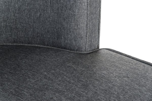 grey fabric accent chair