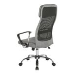 grey mesh back chair back view