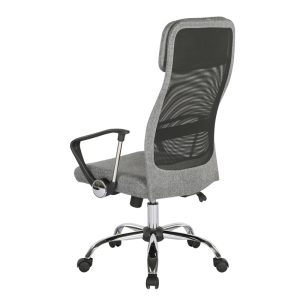 grey mesh back chair back view
