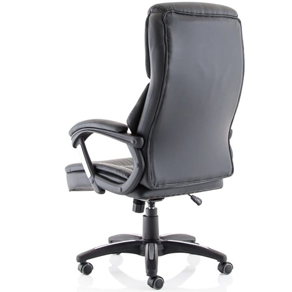 leather executive office chair back view