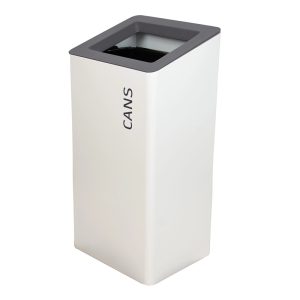 office recycling bin white for cans