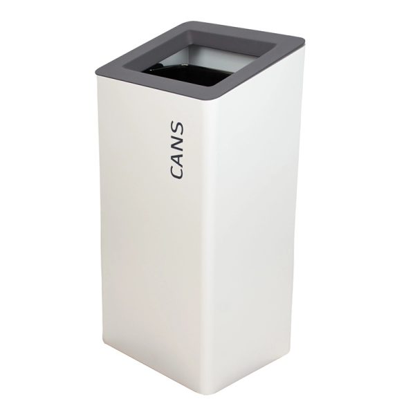 office recycling bin white for cans