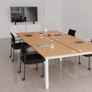 visitor chair on castors black around meeting table