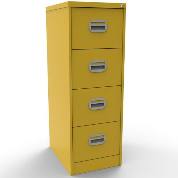 Office Filing Cabinet Connect 4 Drawer Lemon Yellow