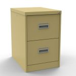 beige filing cabinet with 2 drawers
